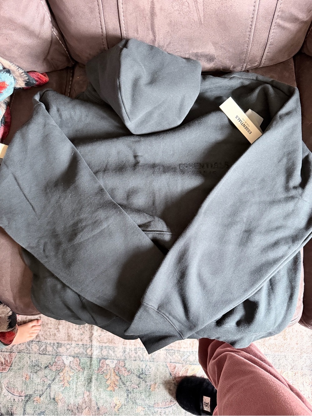 Essentials Pullover Hoodie in Charcoal